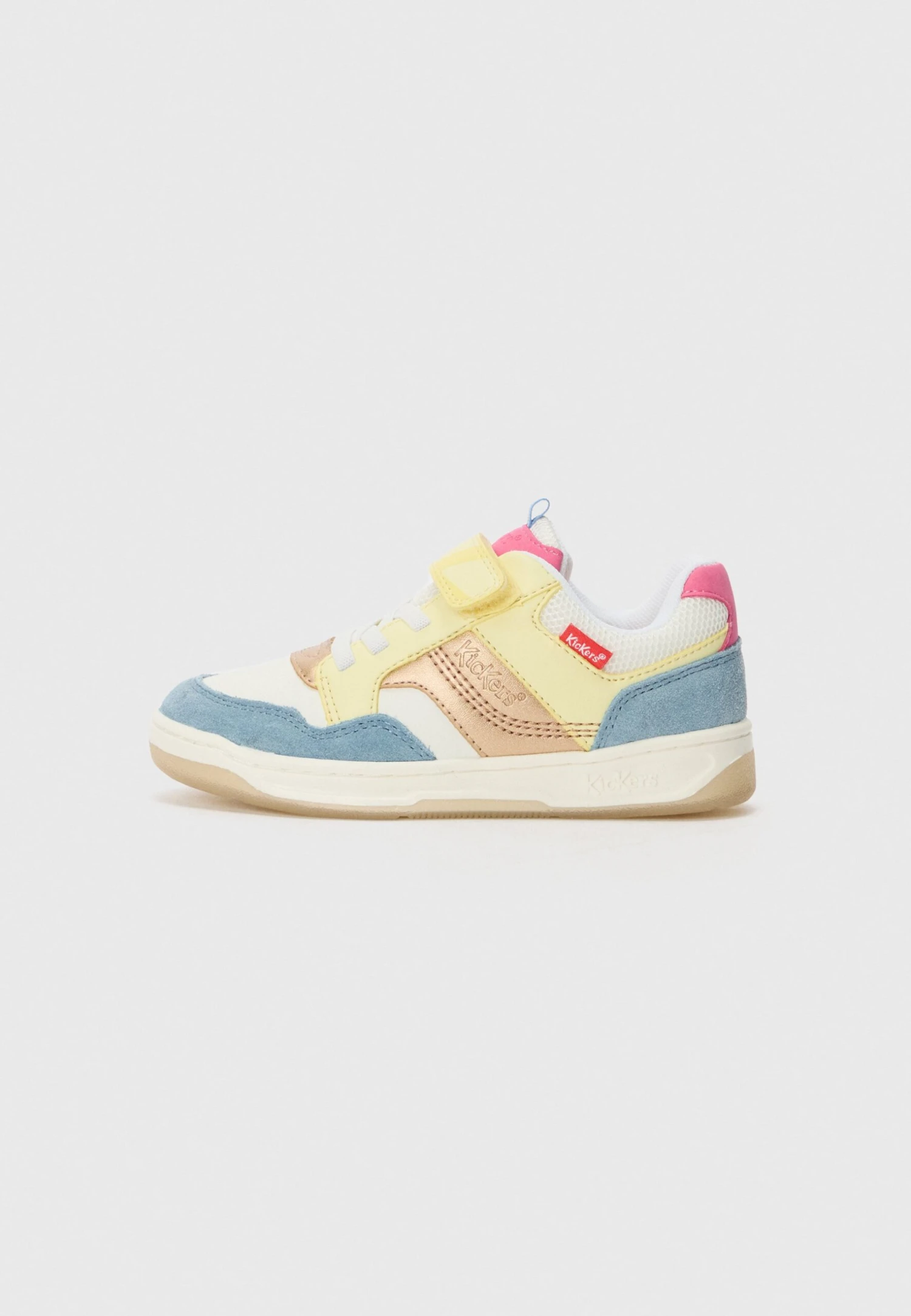 Kickers KICKARTING - Baskets Basses - Blanc/bleu/jaune 1 Kickers KICKARTING - Baskets Basses - Blanc/bleu/jaune