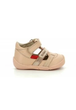 Kickers Salomés Cuir Wafel - Chaussures Premiers Pas - Rose Clair -Kickers Soldes Magasin 35edee71575f491da334db070f0ea916