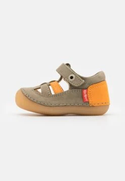 Kickers SUSHY - Chaussures à Scratch - Kaki/orange