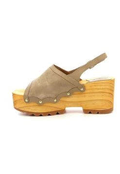 Kickers Kick Wedge Wood - Sabots - Beige