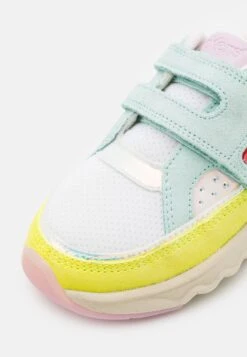 Kickers Kikustom - Baskets Basses - Blanc/Bleu/Jaune -Kickers Soldes Magasin 64c4117879a84bb1ad9bb61978d09b0c