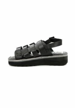 Kickers Cuir Kick Hi Sunny - Sandales Compensées - Noir -Kickers Soldes Magasin 8f500002c85e4e4a8f5389b0398318b9