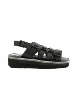 Kickers Cuir Kick Hi Sunny - Sandales Compensées - Noir